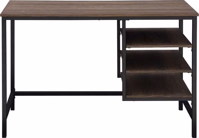 Sunjoy Studio Space Computer Desk in Brown and Black, W/D/H: 119.4 x 56.0 x 76.4 cm