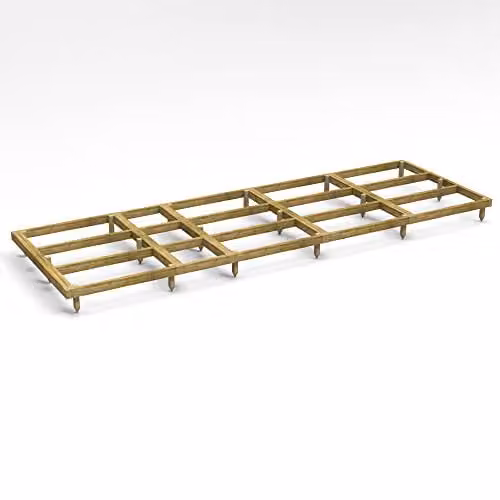Powersheds Premium Wooden Shed Base with Pressure Treated Tanalised Timber Bearers in Brown