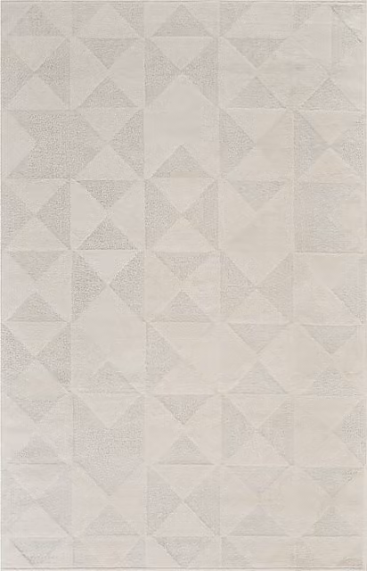 Desire Rugs Hamilton Modern Mosaic Geometric Area Rug in Beige and White, W: 290 cm, D: 200 cm