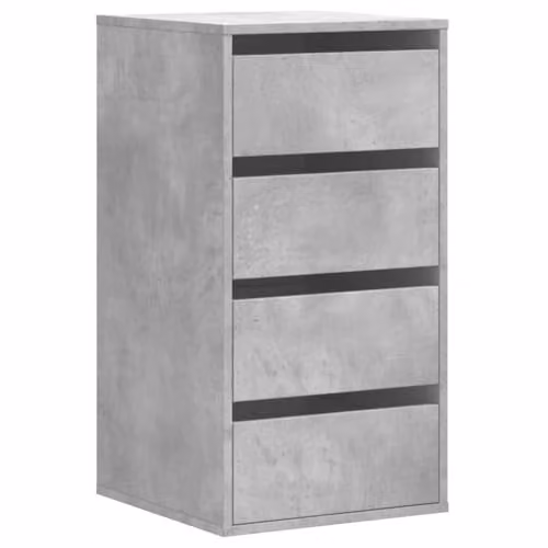 vidaXL Corner Chest of Drawers in Concrete Grey, W/D/H: 40 x 41 x 76 cm, Engineered Wood – 1