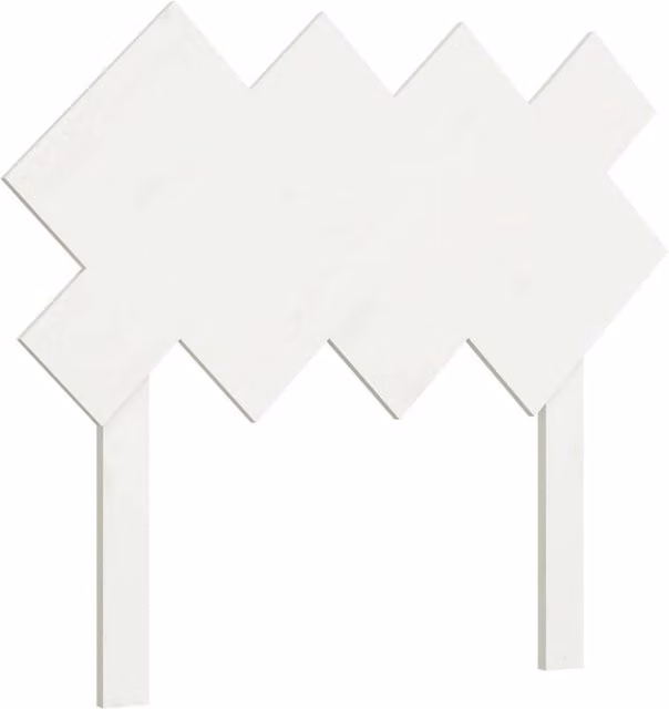Berkfield Home White Solid Pine Wood Bed Headboard, W/D/H: 92 x 3 x 81 cm