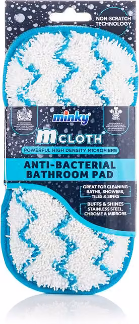 Minky M Cloth Anti-Bacterial Bathroom Pad, Blue, 10 x 10 x 10 cm