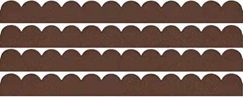 Garden Gear Flexi Curve Scallop Flexible Garden Edging, Stone Effect Recycled Rubber Small Brick Style, Earth