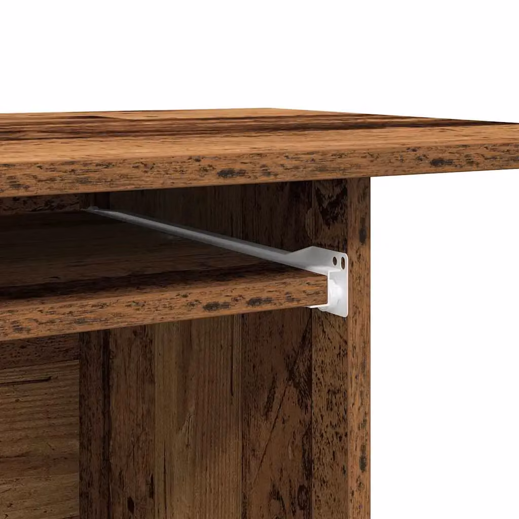 Berkfield Home Computer Desk in Brown Old Wood, W/D/H: 80 x 50 x 75 cm – 7