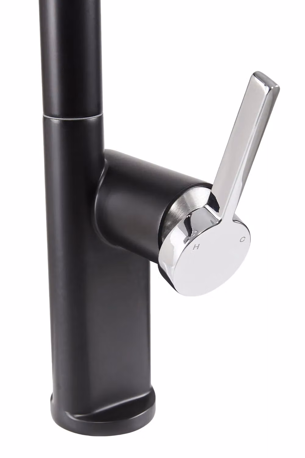 Living and Home Matt Black Stainless Steel Kitchen Faucet with 5-Mode Pull-out Sprayer – 5