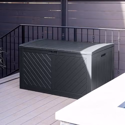 Rowlinsons Colorado Storage Box, Cyberspace Grey, W/D/H: 125 x 76 x 71 cm – 3