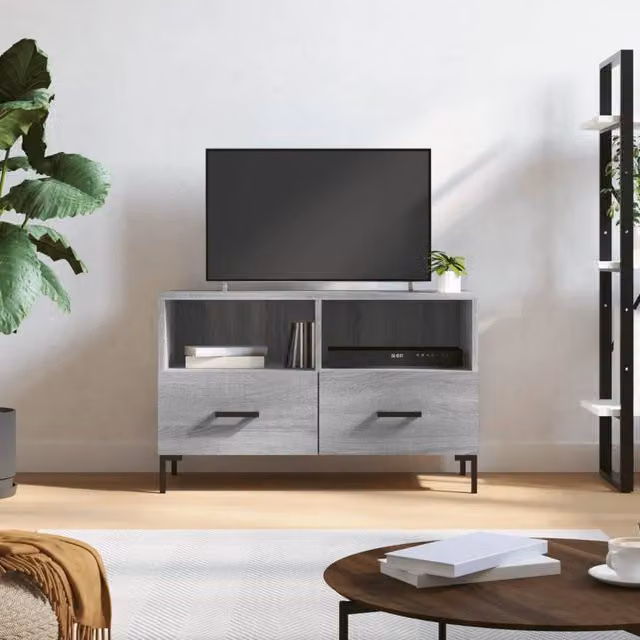 Berkfield Home Modern Grey TV Cabinet W/D/H: 80 x 36 x 50 cm – 1