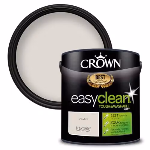Crown EASYCLEAN Matt Emulsion Wall Paint, Beige, 2.5L – 1