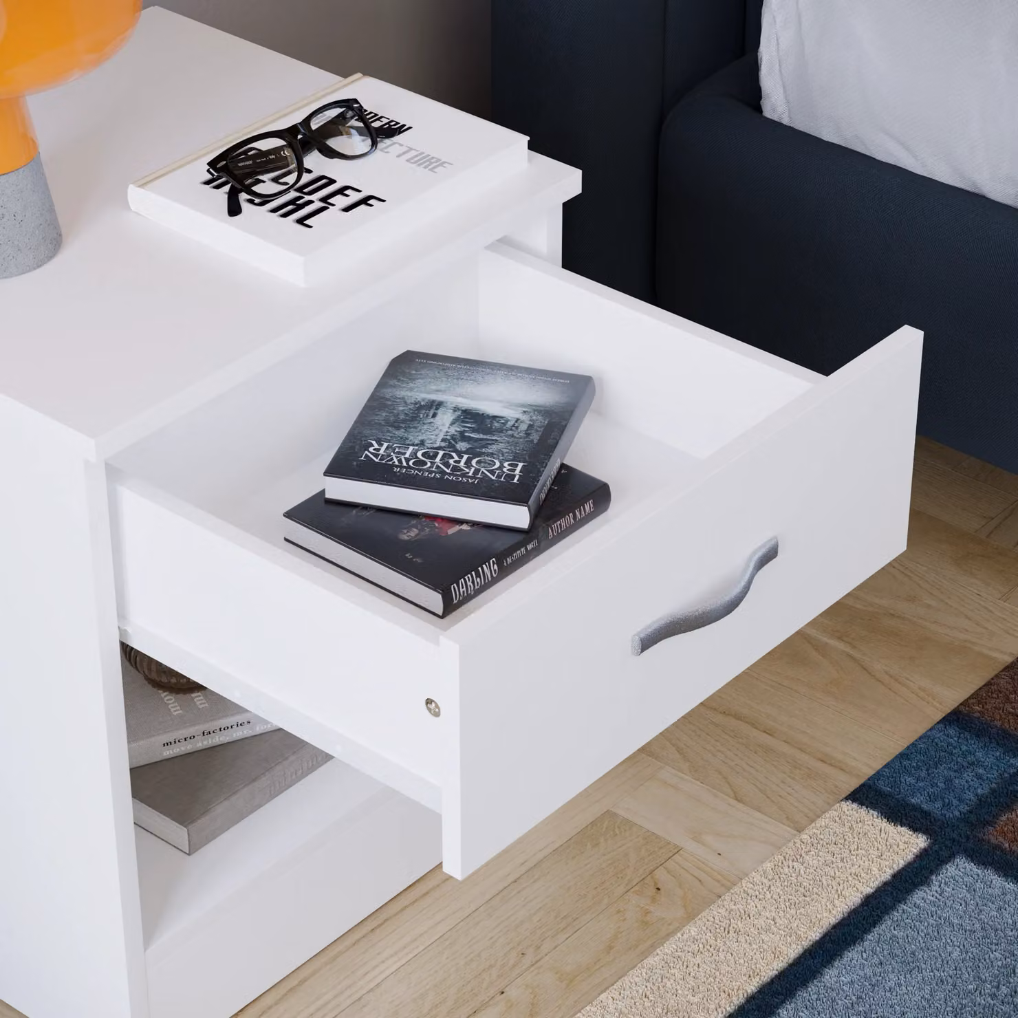 Vida Designs Riano Trio 3 Piece Modern White Bedroom Storage Furniture Set – 3