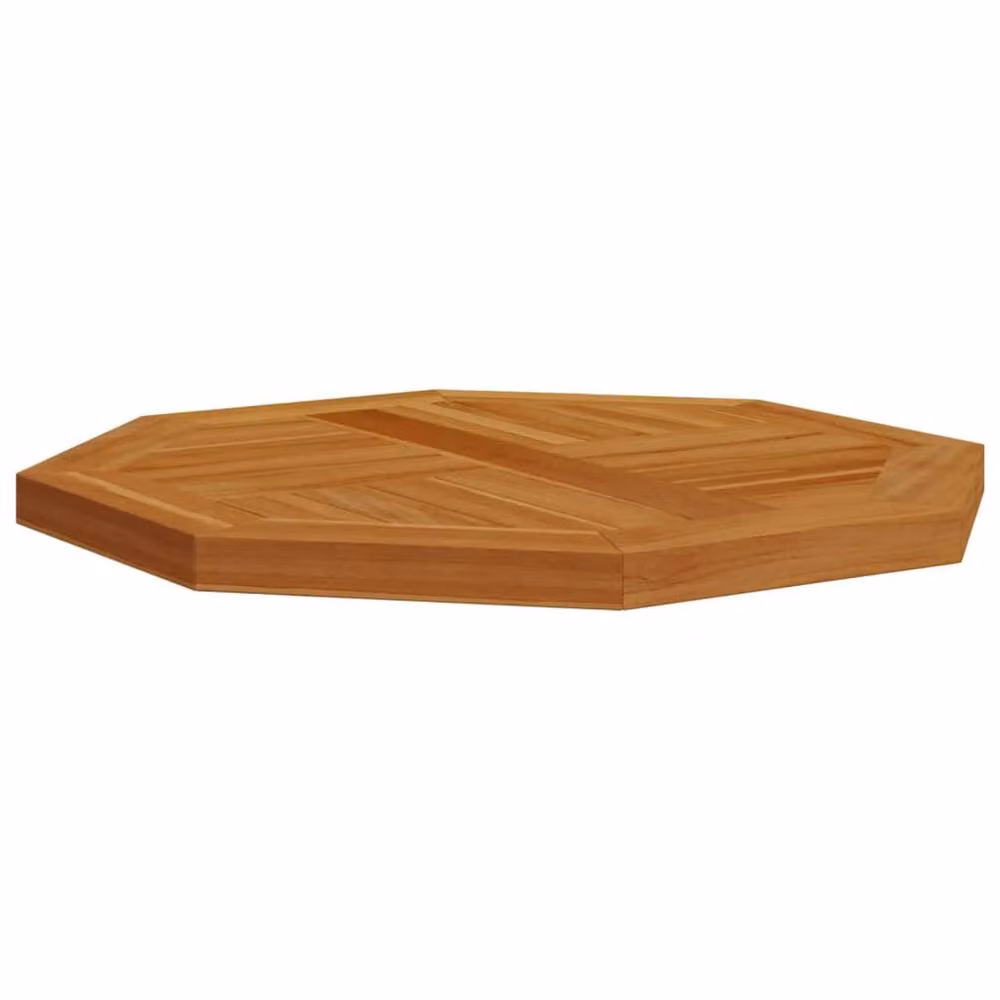 Berkfield Home Octagonal Solid Teak Wood Table Top, Brown, W/D/H: 50 x 50 x 2.5 cm – 3