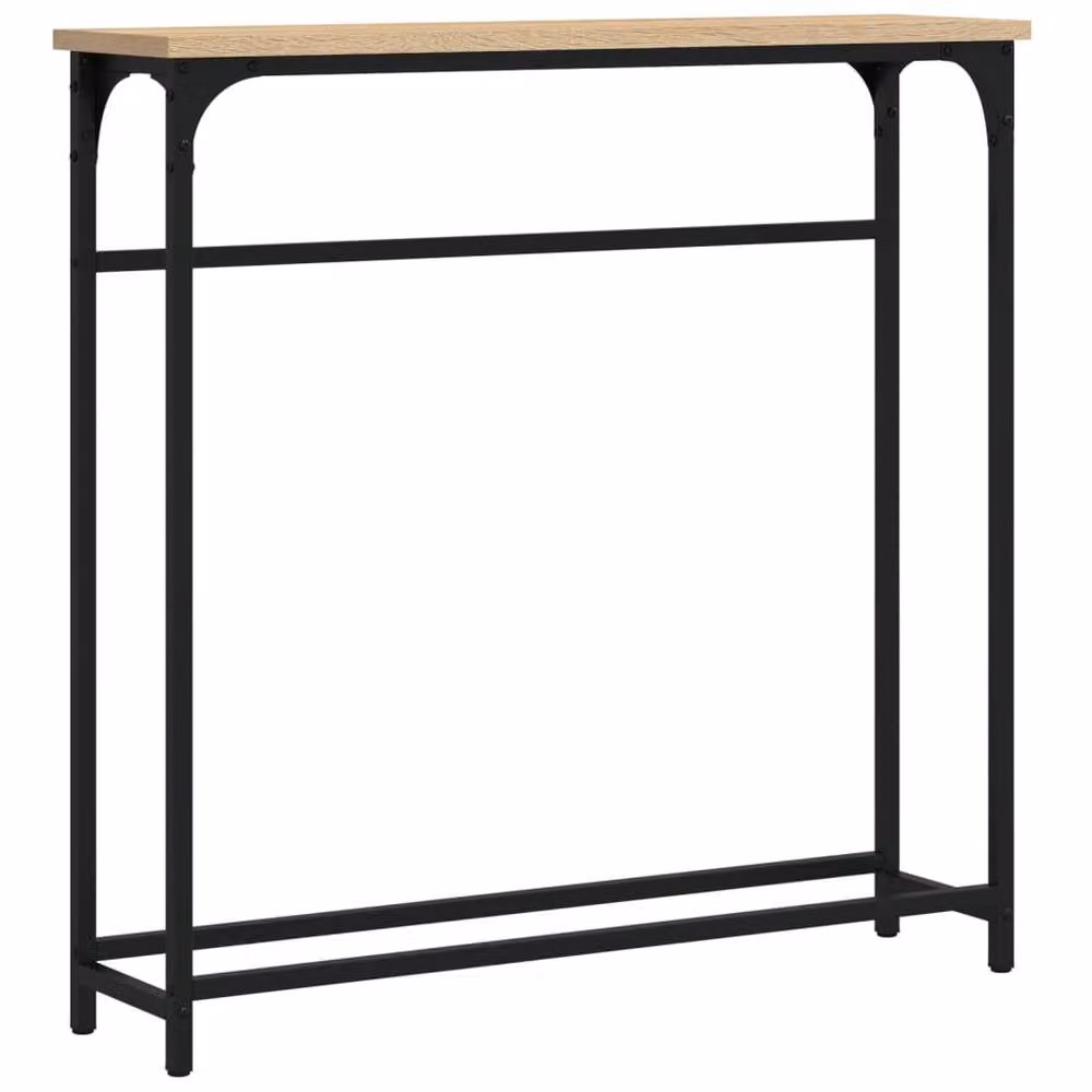 Berkfield Home Sonoma Oak Decorative Console Table, Brown, W/D/H: 75 x 19.5 x 75 cm – 3