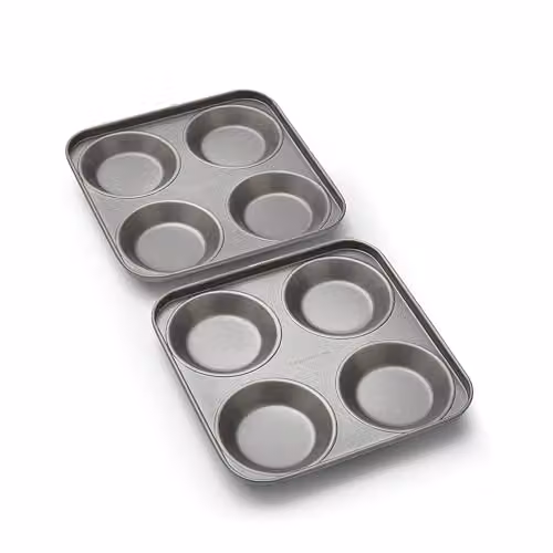 Morphy Richards Grey Non-Stick Carbon Steel Muffin Tray, W/D/H: 29.5 x 23.0 x 2.75 cm