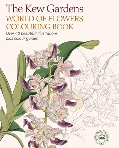 The Kew Gardens World of Flowers Colouring Book by Arcturus Publishing Ltd featuring over 40 multicolour illustrations and colour guides
