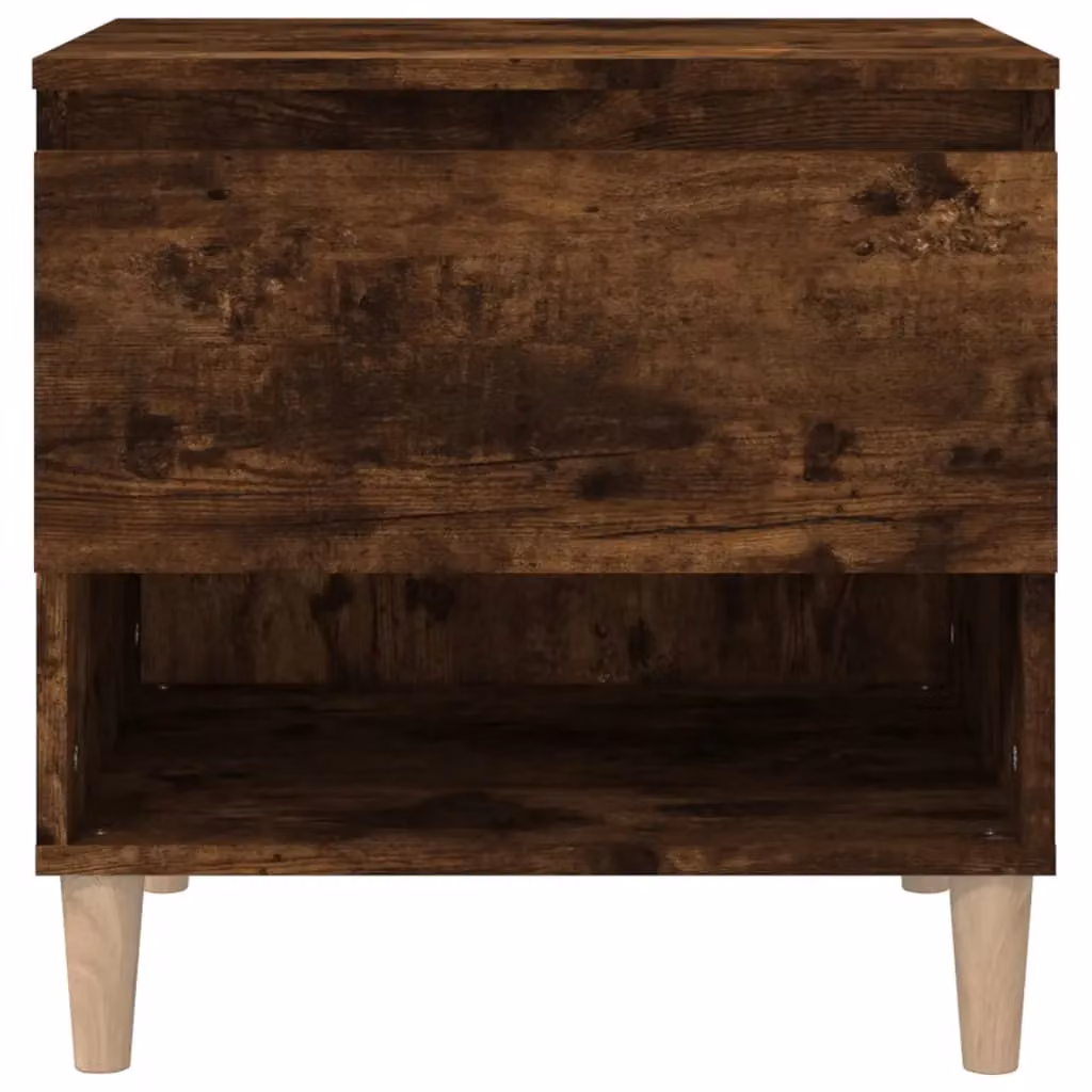 Berkfield Home Set of 2 Smoked Oak Bedside Tables in Brown, W/D/H: 50 x 46 x 50 cm – 3