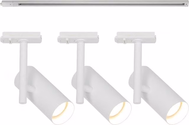 Nordlux Jerome Modern White Metal Track Lighting Set with Adjustable GU10 Bulbs – 1