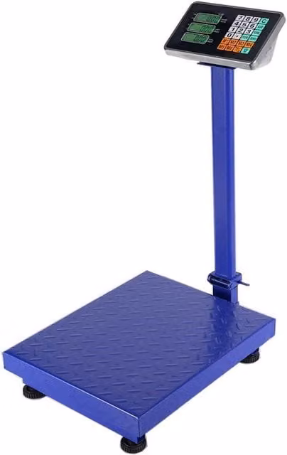 NESTLUNE Heavy Duty Digital Postal Parcel Scale with LCD Floor Platform, Blue – 1