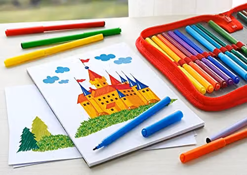 Faber-Castell Castle 554203 Multicolour Felt Tip Pens, 36 Pack in Cardboard Case – 4