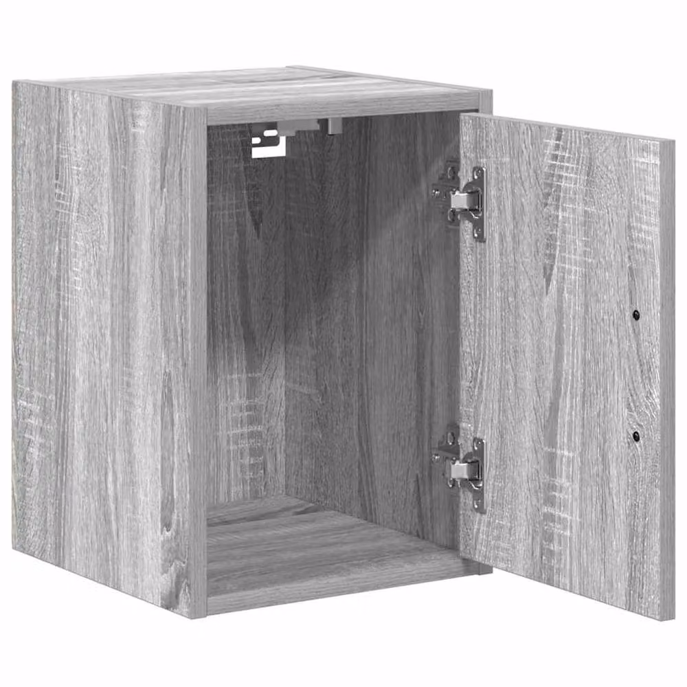 Berkfield Home Set of 2 Grey Sonoma Wall Mounted Garage Cabinets with Hinged Doors and Internal Shelves – 2