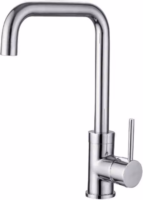Nes Home Single Lever Kitchen Mixer Monobloc Tap in Chrome Silver with Swivel Spout