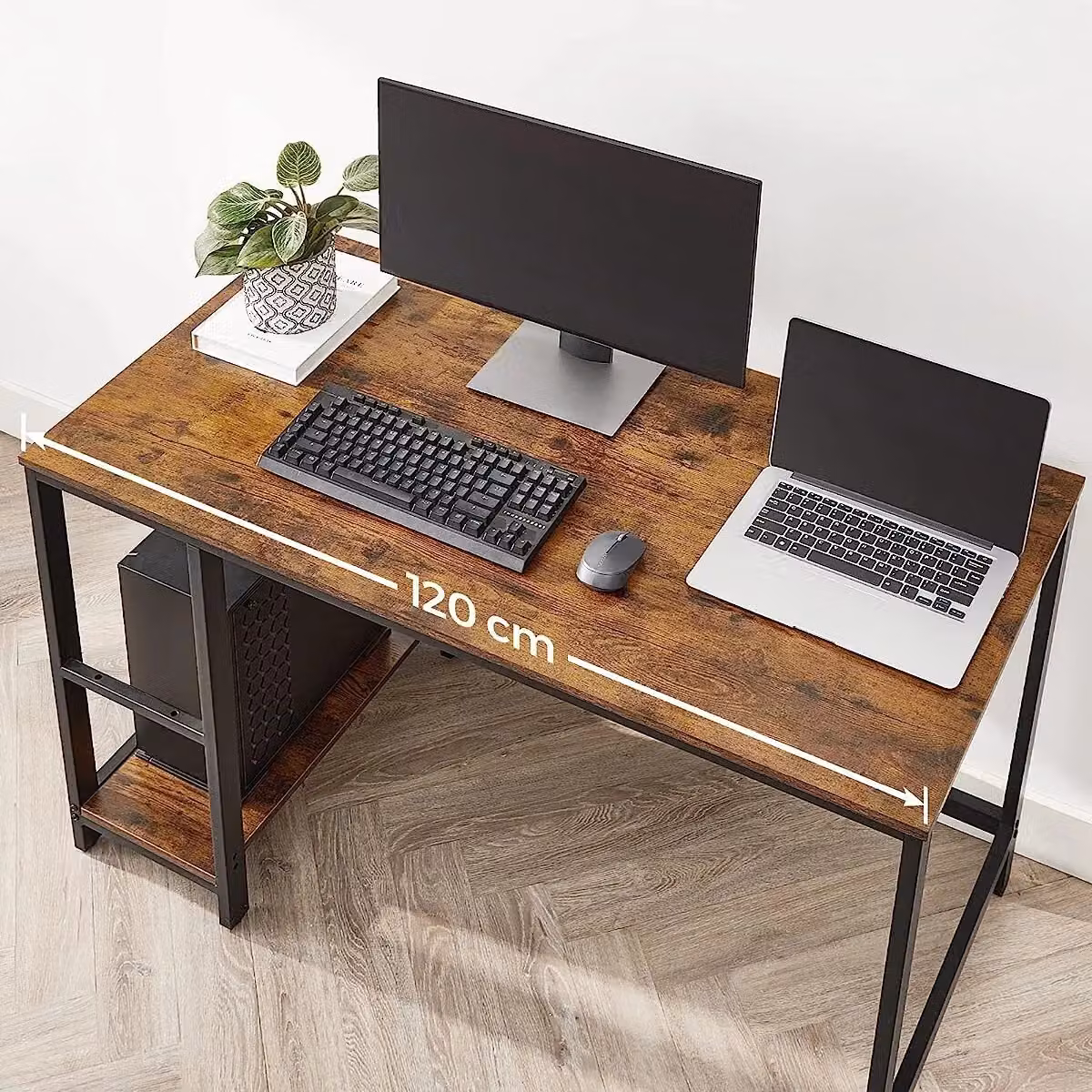 VASAGLE Modern Computer Desk in Brown – 2