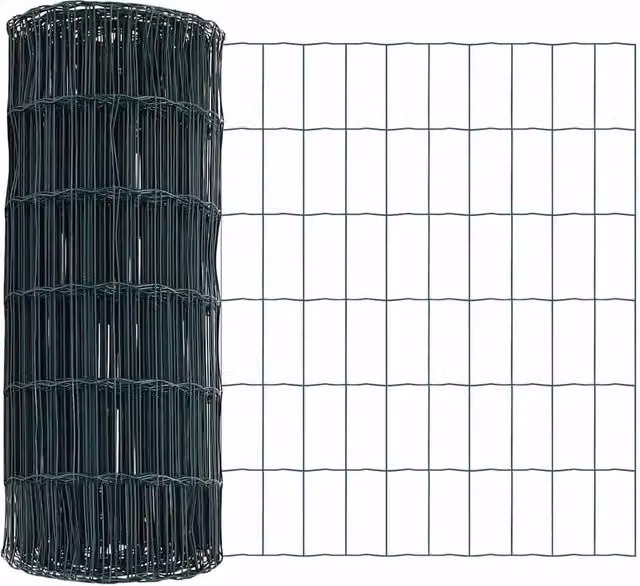 Berkfield Home Euro Fence Green PVC Coated Steel Fencing 0.8 x 25 m