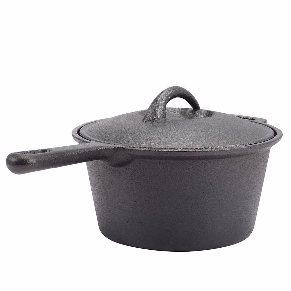 KORVIXA Non-Stick Cast Iron Deep Saucepan in Black – 2