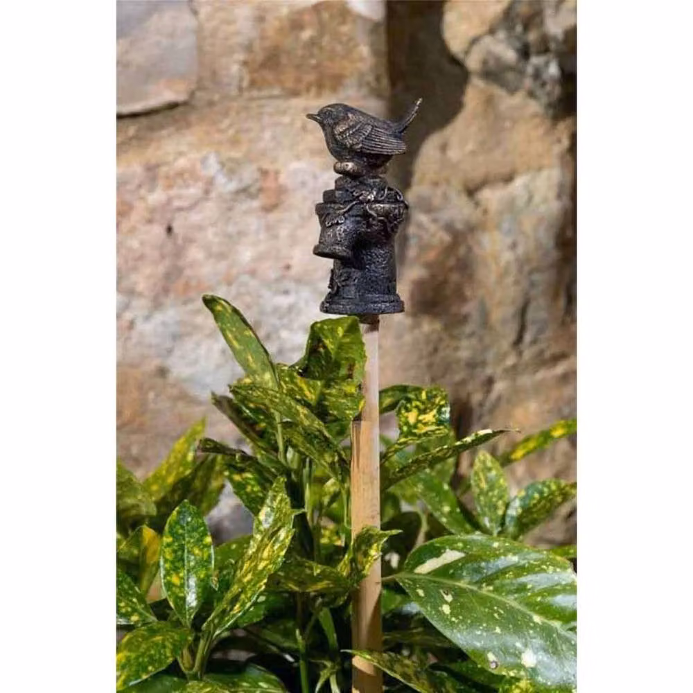 Jardinopia Antique Bronze Wren on Tap Metal Tabletop Ornament – 4