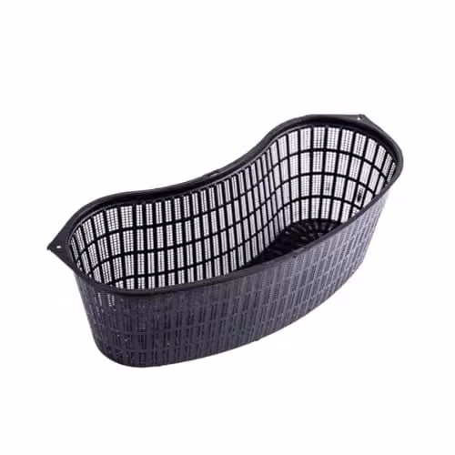 Thompson & Morgan Oval Contour Aquatic Planting Basket, Black, W: 46 cm, D: 17 cm, Pack of 3
