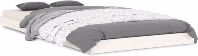 Berkfield Home White Solid Wood Pine Single Bed Frame, W/D/H: 90 x 190 cm – 1