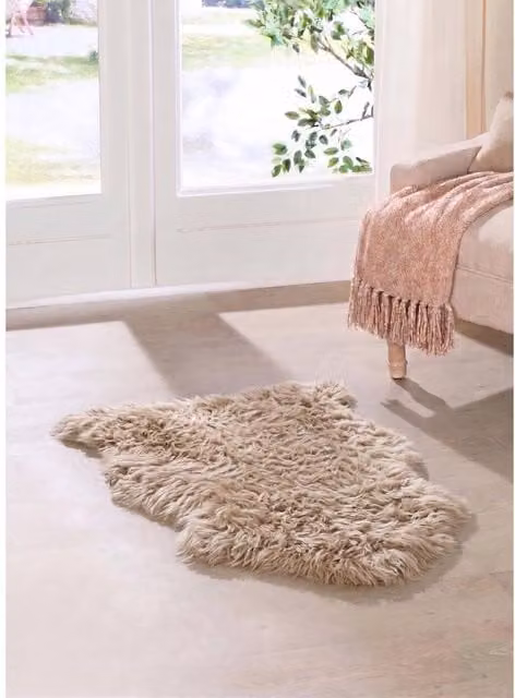 Simply Sheepskin Genuine New Zealand Sheepskin Rug in Beige, W/D: 90 x 60 cm