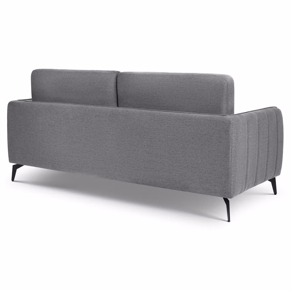 Bravich LTD Brixton Grey Fabric Upholstered Sofa Set with Armchair, 2 Seater and 3 Seater Sofas – 3