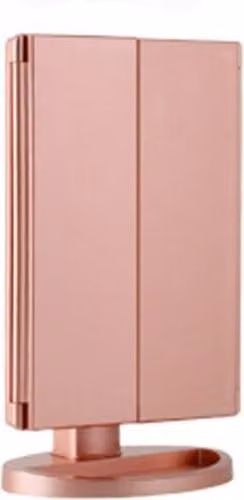 Leaper LED Makeup Mirror with 22 Lights in Rose Gold