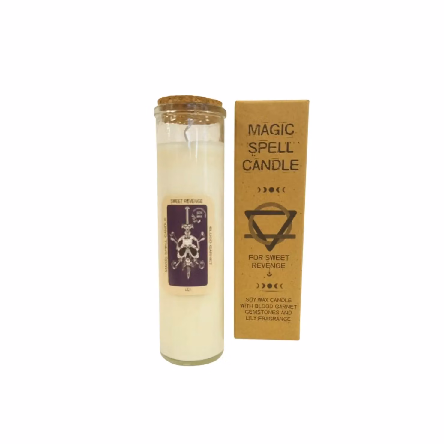 KDMD Magic Spell Sweet Revenge Soy Wax Candle in White with Floral Scent, 50 g – 2