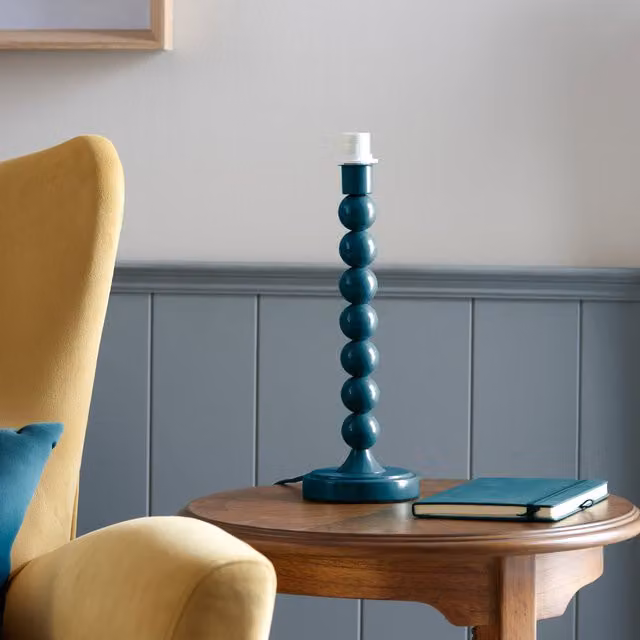 Higgledy Modern Sphere Table Lamp Base in Gloss Marlin Blue