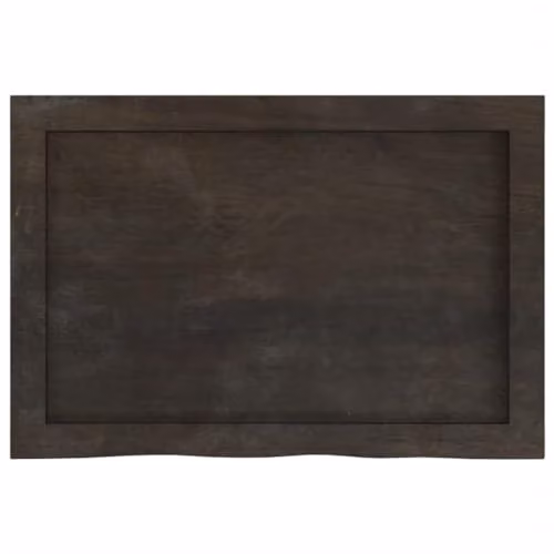 vidaXL Rustic Oak Wall Shelf, Dark Brown, W: 60 cm, D: 40 cm, H: 2-4 cm – 5