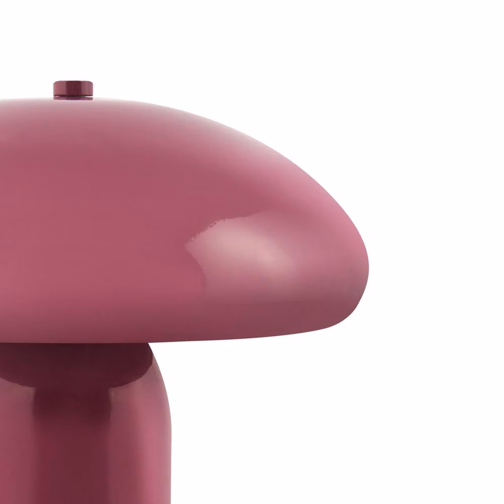 Wyld and Coco Red Mushroom Table Lamp with Metal Base – 4