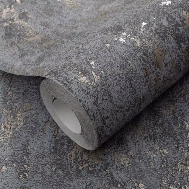 Erismann Abstract Industrial Non-Woven Wallpaper in Black, Brown and Grey