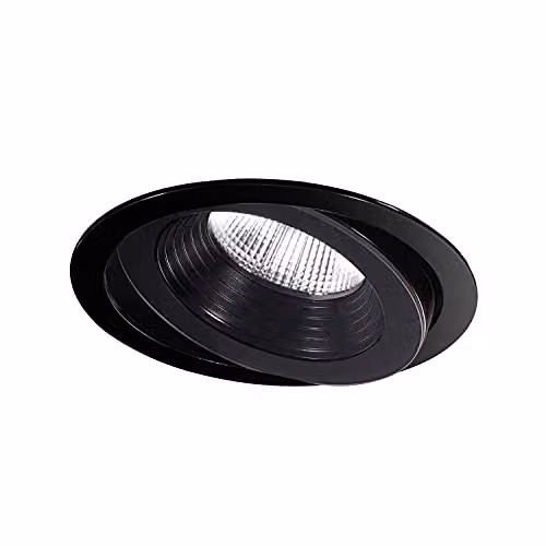Netlighting Dako Adjustable Outdoor LED Recessed Downlight, Black, 3000K, IP65, IK07 – 1