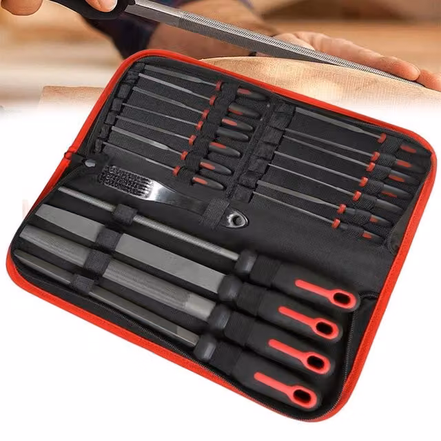 SPETLEK 20-Piece Stainless Steel Metal File and Needle Set in Black – 1