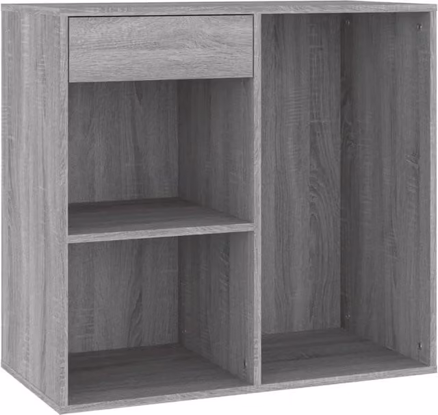 Berkfield Home Grey Sonoma Cosmetic Cabinet with Mirror Top, W: 80 cm, D: 40 cm, H: 75 cm