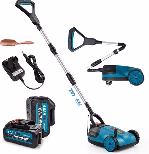 Outsunny 18V Cordless Lawnmower with 2 x 4Ah Batteries, Charger and 21cm Cutting Width – 1