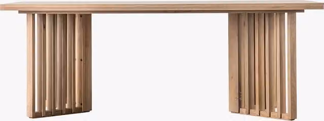 Perch & Parrow Groover Modern Rectangular Oak Dining Table in Brown