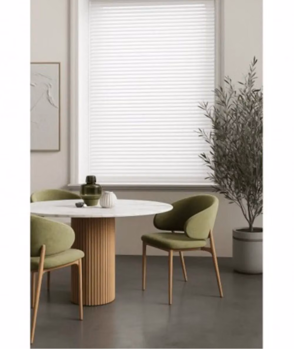 NewEdgeBlinds White PVC Venetian Blind with 25mm Slats, W: 105 cm, H: 152 cm – 3