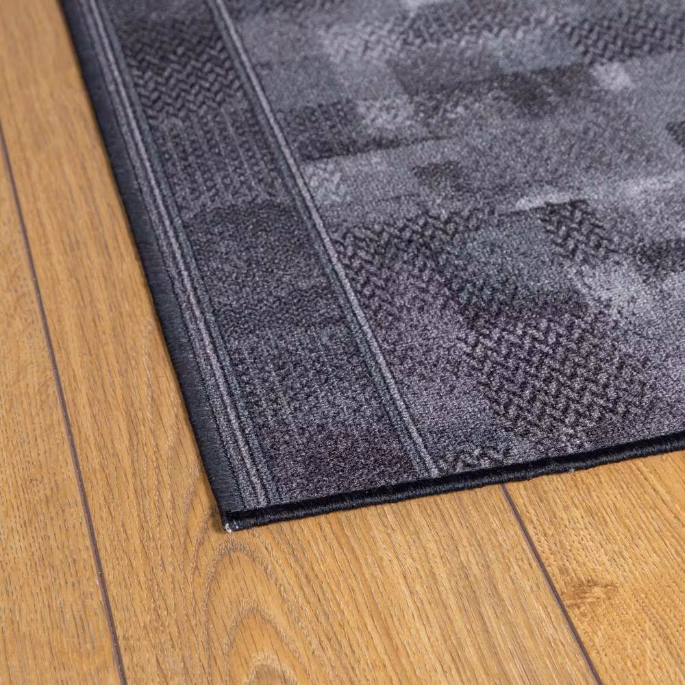 runrug Tribe Grey Hallway Runner Rug, Non-Slip and Hardwearing, W: 80 cm, L: 330 cm – 4