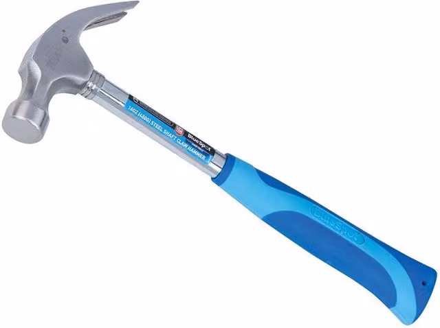 Bluespot Tools Steel Claw Hammer, 450g, Blue and Multicolour