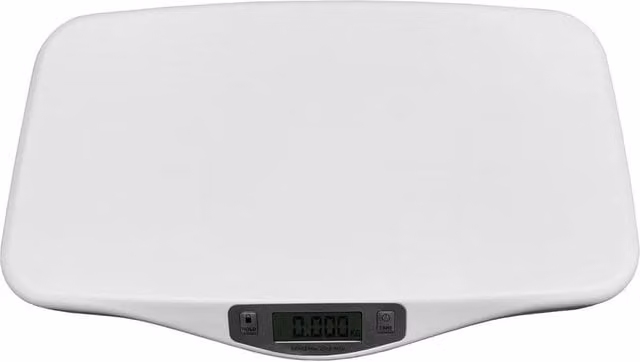 ATEK Digital Multi-Function Baby and Pet Weighing Scale with LCD Display, White, 20kg Capacity