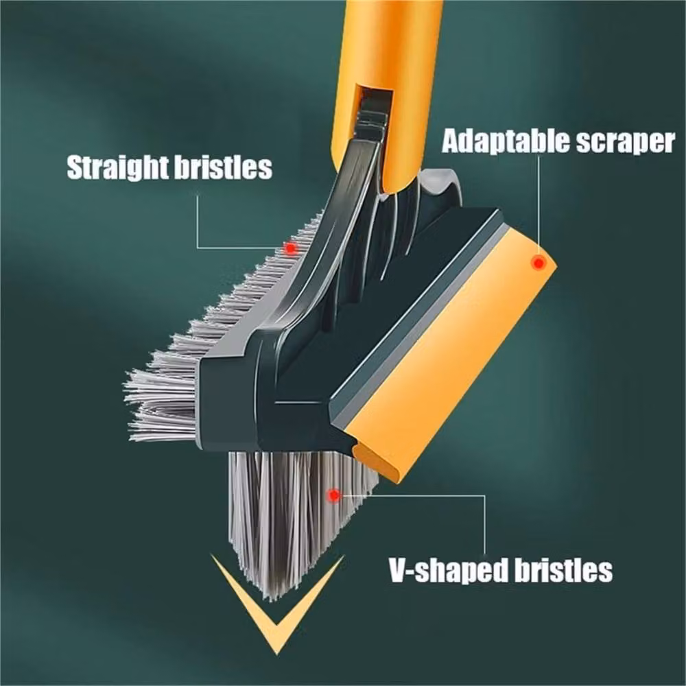 Nordara 3 in 1 Floor Brush and Scraper with 120 Degree Rotatable Head and Long Handle in Dark Green – 5