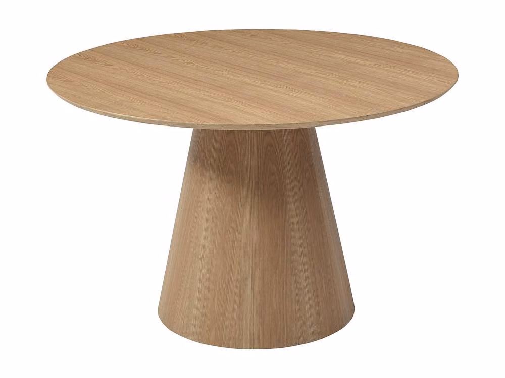 Vente-unique ANTALIZA Round Dining Table for 4 People in Light Oak, Diameter: 120 cm, Height: 75.5 cm – 2
