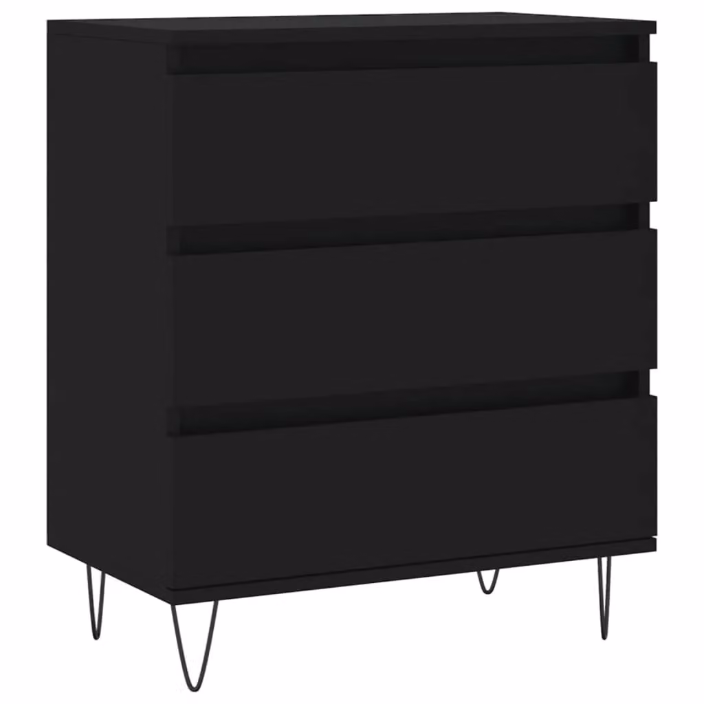 Berkfield Home Black Matt Classic Sideboard, W/D/H: 60 x 35 x 70 cm – 2