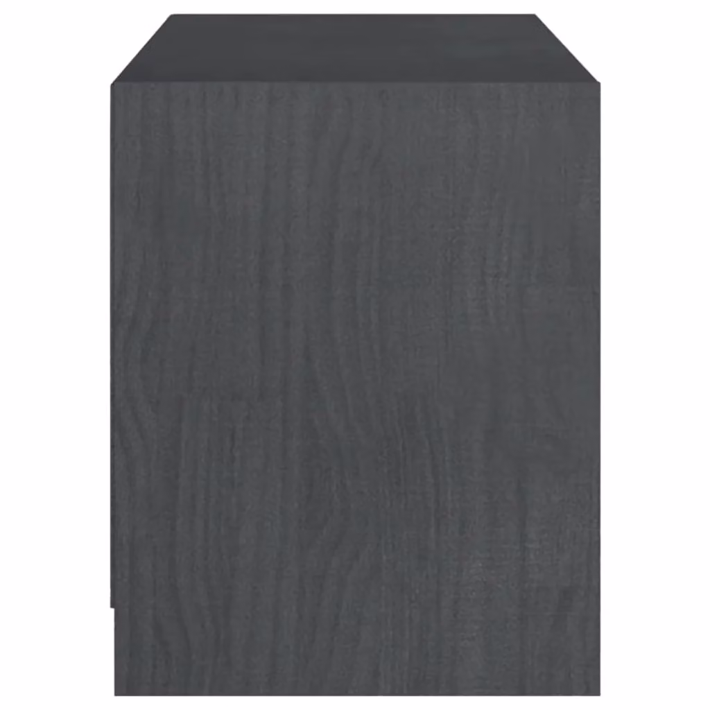 Berkfield Home Grey Solid Pinewood TV Cabinet W/D/H: 104 x 33 x 41 cm – 3